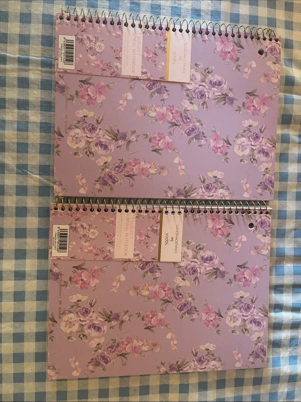 Lavender Floral Spiral Notebook Set - Unknown Brand